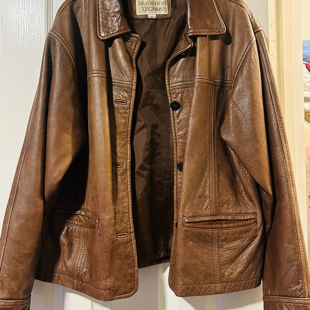 Brandon Thomas Rich Brown Leather Jacket